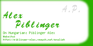 alex piblinger business card